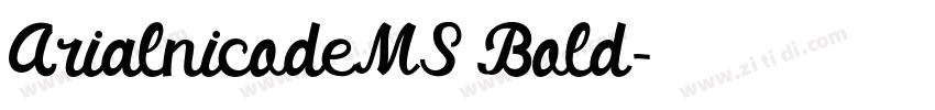 ArialnicodeMS Bold字体转换